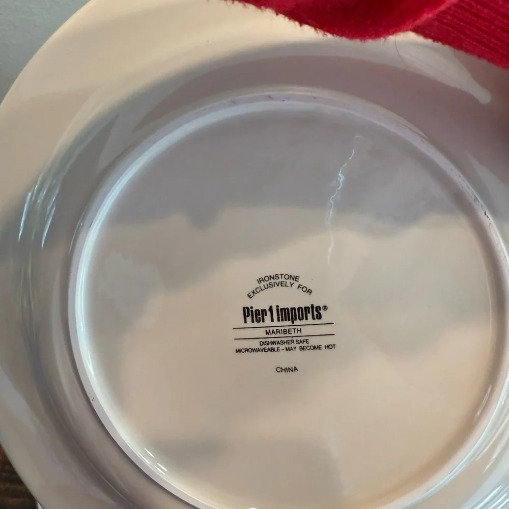 PIER 1 MARIBETH IRONSTONE Dinner Plate 11” Retired Excellent Condition Set Of 4